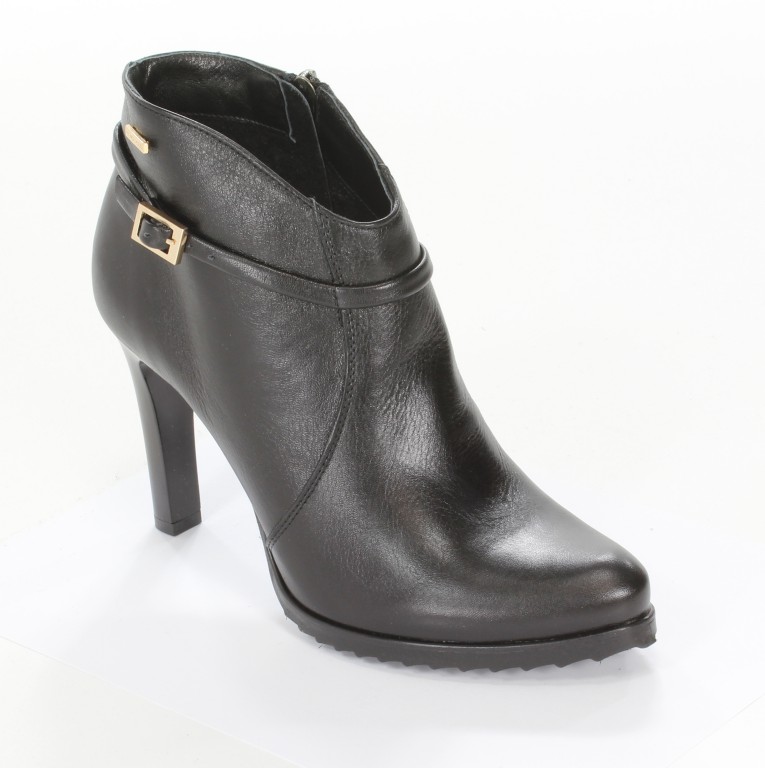 Bravo Moda Botki 1145 Czarna Skóra 
