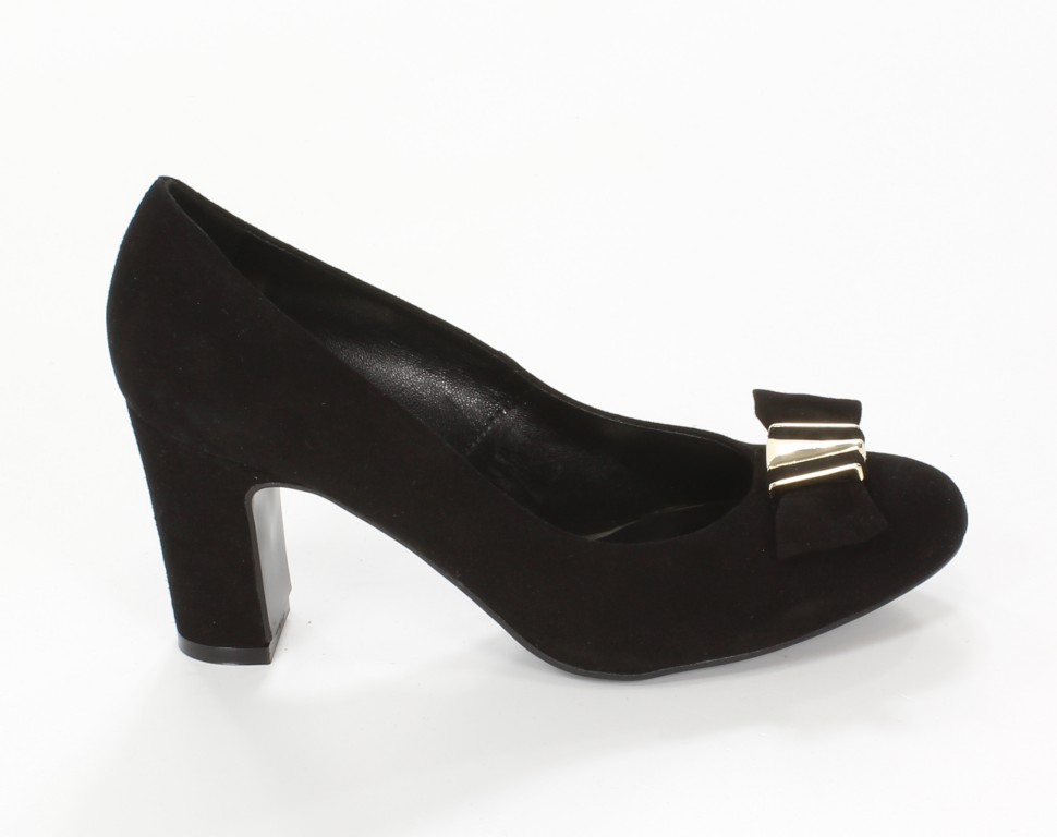 Conhpol-Bis Czółenka B-2141/1 nero/89/ORO 