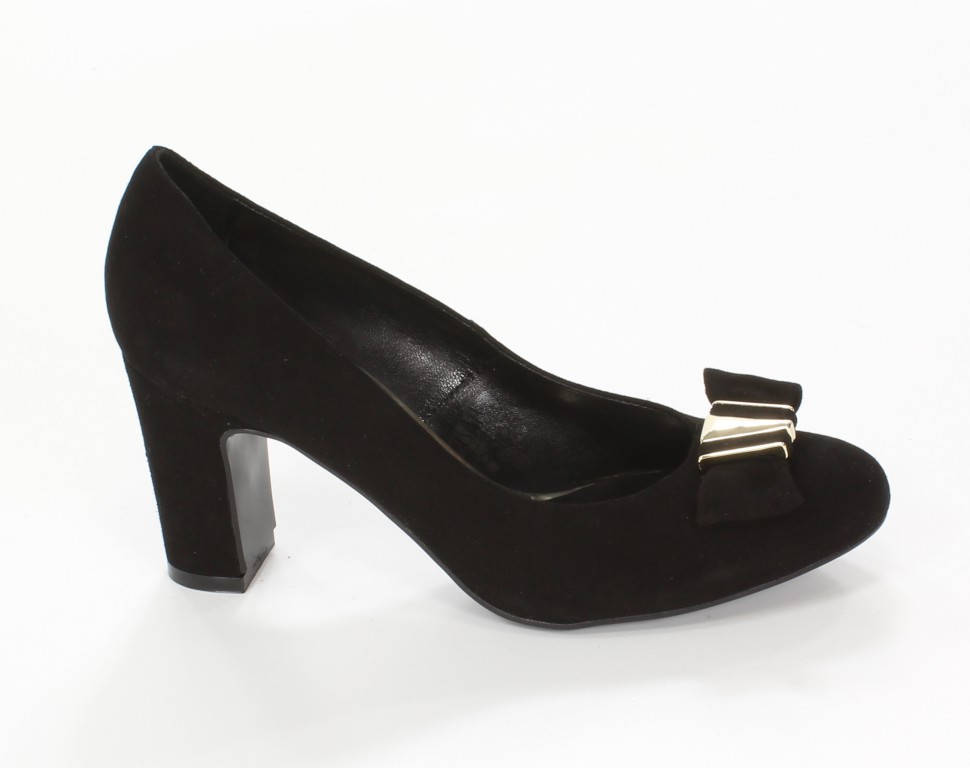 Conhpol-Bis Czółenka B-2141/1 nero/89/ORO 