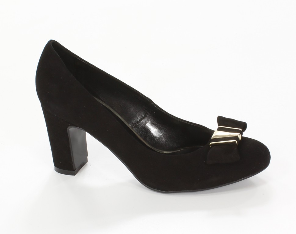 Conhpol-Bis Czółenka B-2141/1 nero/89/ORO 