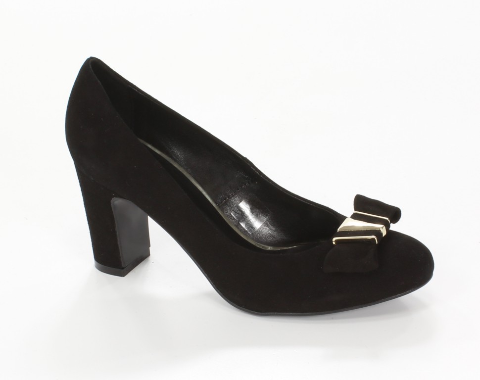 Conhpol-Bis Czółenka B-2141/1 nero/89/ORO 