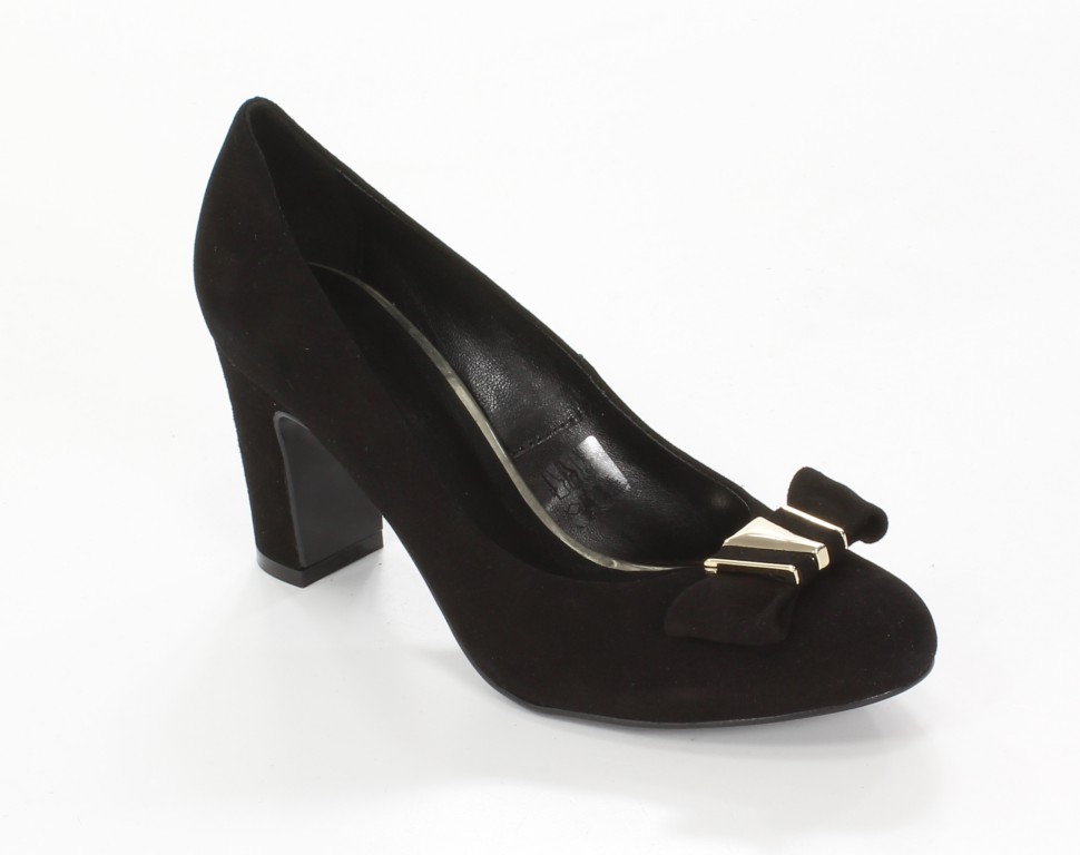 Conhpol-Bis Czółenka B-2141/1 nero/89/ORO 