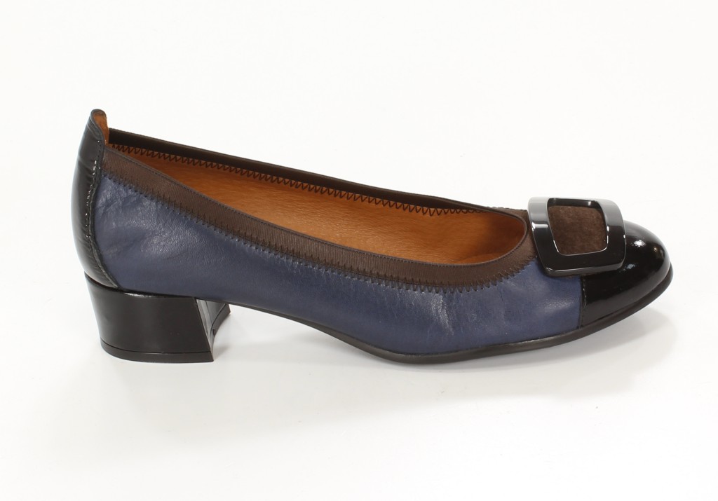 Hispanitas Czółenka CHI38201 Vernice-I3 Negro Sauvage-I3 Blue 