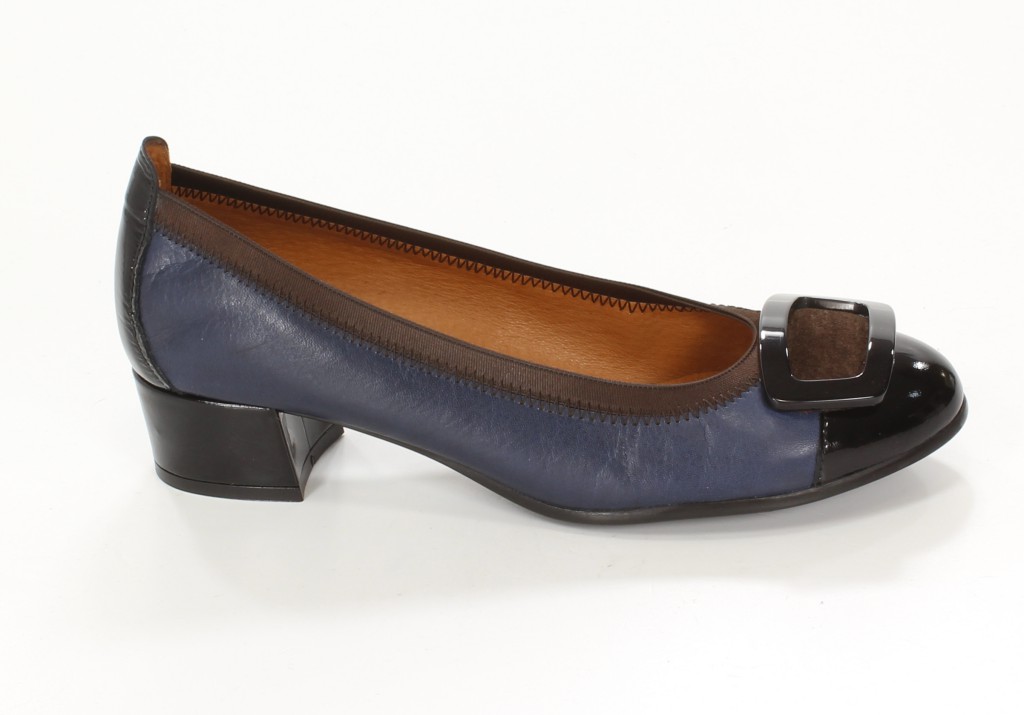 Hispanitas Czółenka CHI38201 Vernice-I3 Negro Sauvage-I3 Blue 