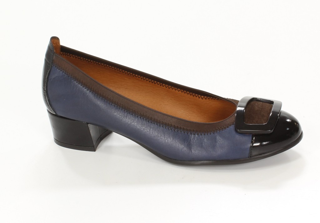Hispanitas Czółenka CHI38201 Vernice-I3 Negro Sauvage-I3 Blue 