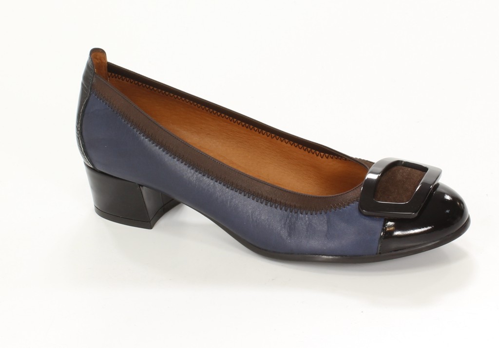 Hispanitas Czółenka CHI38201 Vernice-I3 Negro Sauvage-I3 Blue 