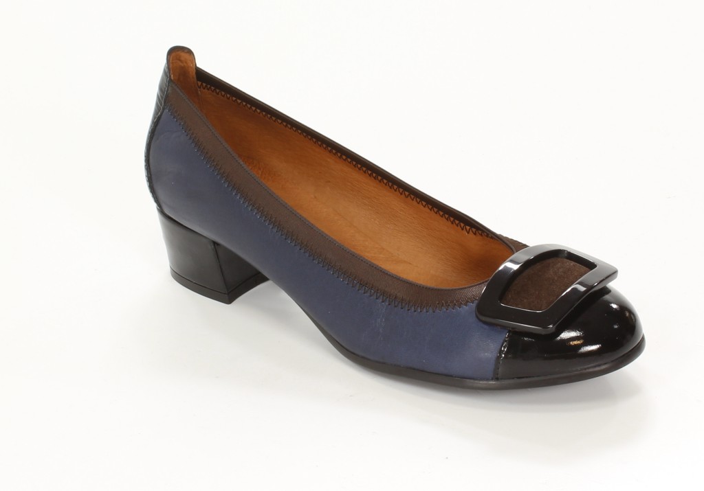 Hispanitas Czółenka CHI38201 Vernice-I3 Negro Sauvage-I3 Blue 