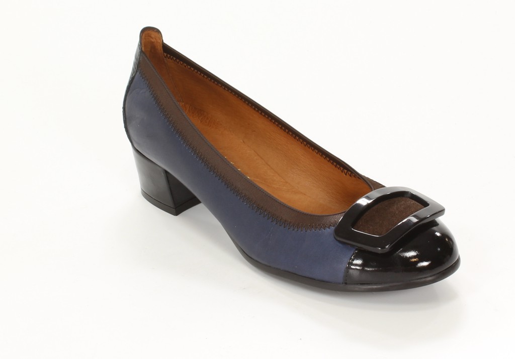Hispanitas Czółenka CHI38201 Vernice-I3 Negro Sauvage-I3 Blue 