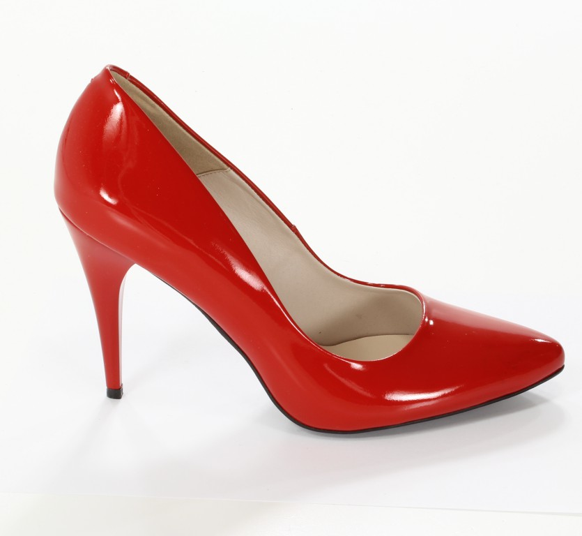 Gianmarko Czółenka 70/1 Czerwony Lakier