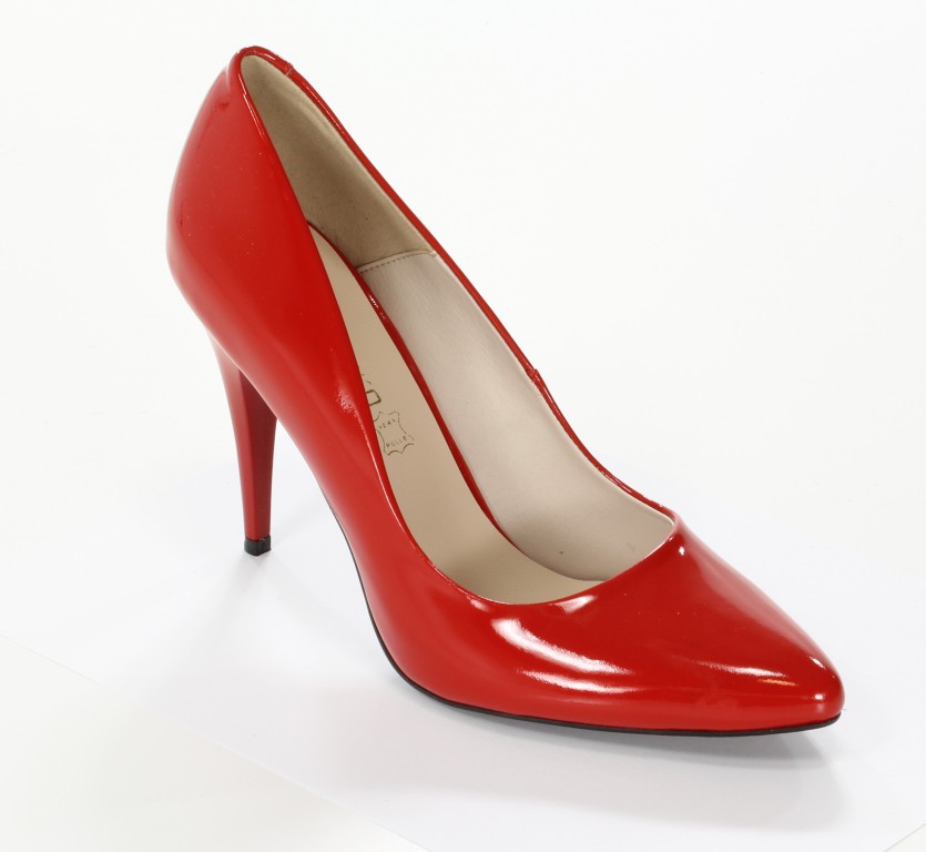Gianmarko Czółenka 70/1 Czerwony Lakier
