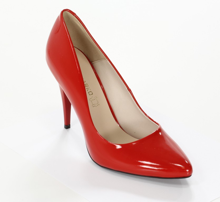 Gianmarko Czółenka 70/1 Czerwony Lakier