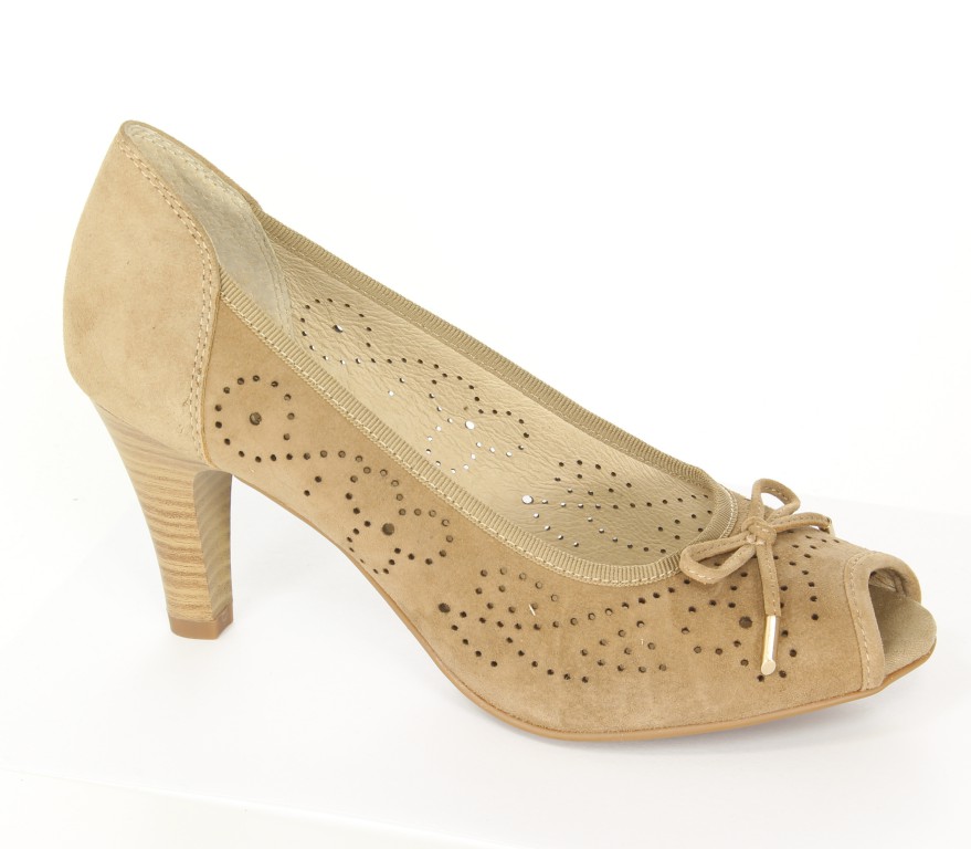 Caprice Czółenka 9-29300-22 Taupe Suede 377
