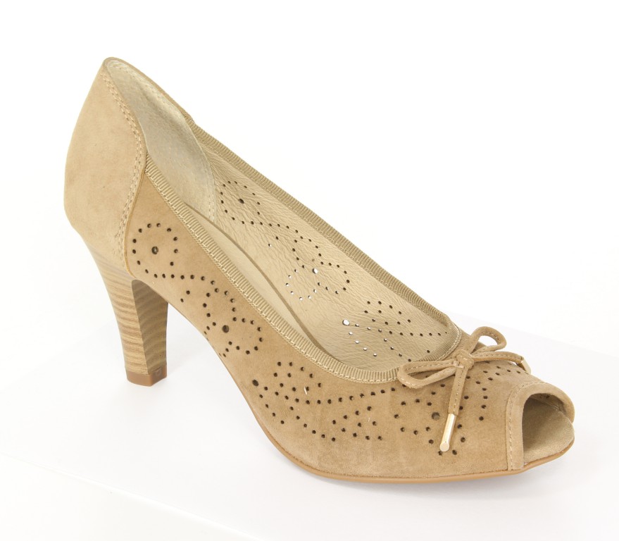 Caprice Czółenka 9-29300-22 Taupe Suede 377