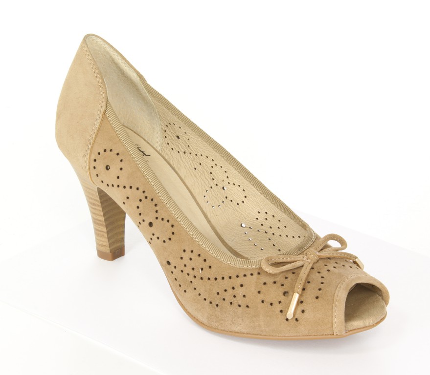 Caprice Czółenka 9-29300-22 Taupe Suede 377