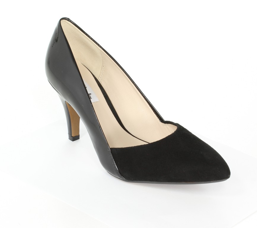 Clarks Czółenka 20357772 Blk Sde/Pat Lea 