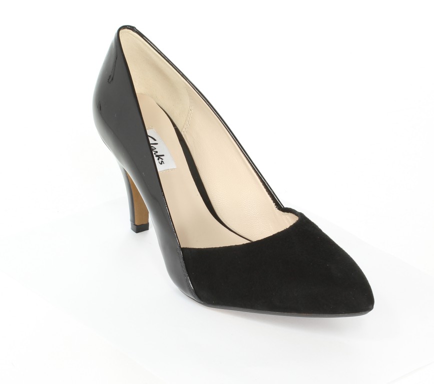 Clarks Czółenka 20357772 Blk Sde/Pat Lea 