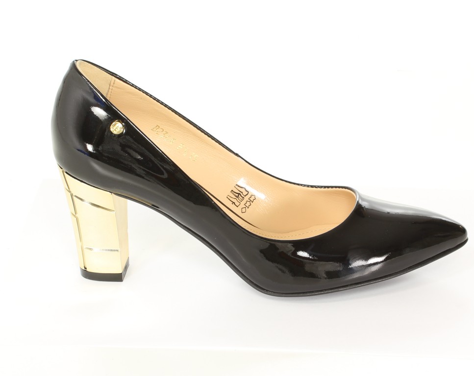 Conhpol-Bis Czółenka B-2364G Nero/27/ORO 