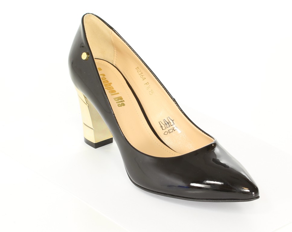 Conhpol-Bis Czółenka B-2364G Nero/27/ORO 