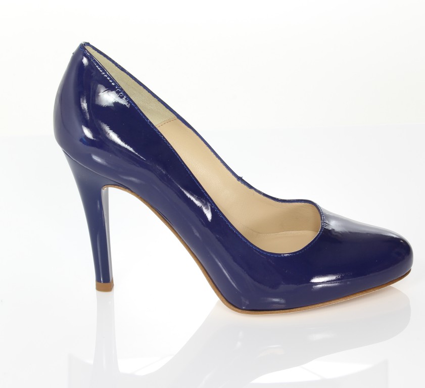 Unisa Czółenka Patric-Pa Deep Blue Patent 