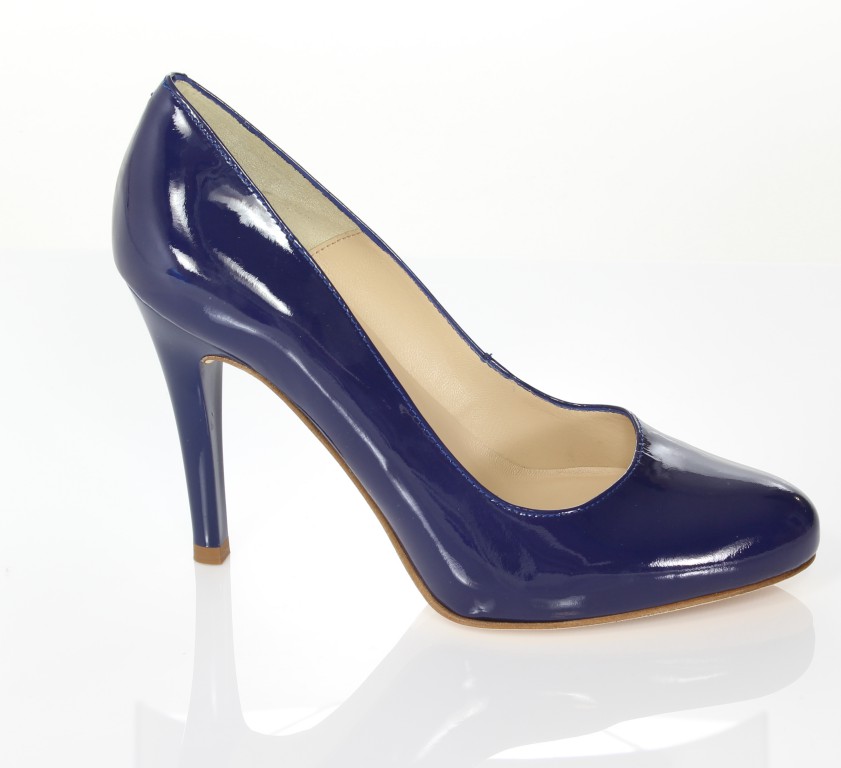 Unisa Czółenka Patric-Pa Deep Blue Patent 