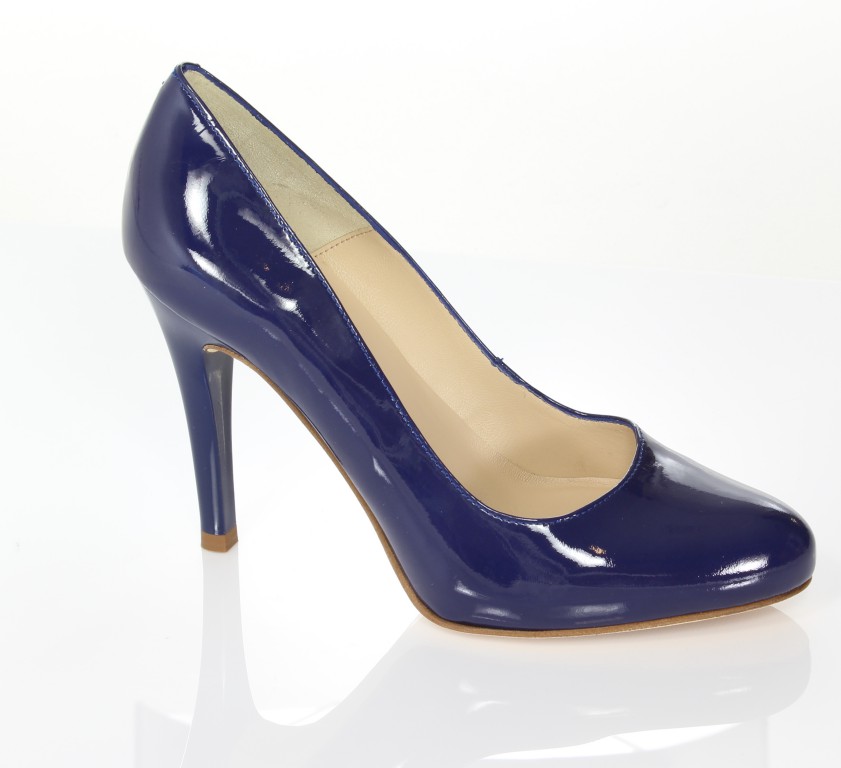 Unisa Czółenka Patric-Pa Deep Blue Patent 