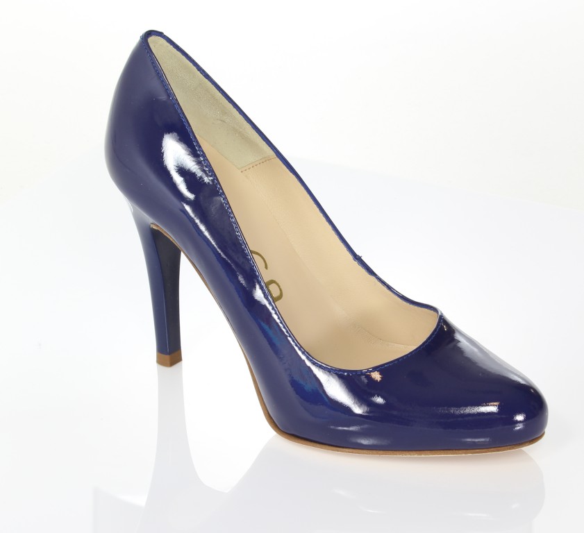 Unisa Czółenka Patric-Pa Deep Blue Patent 