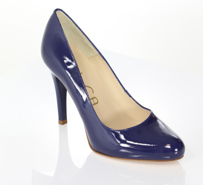 Unisa Czółenka Patric-Pa Deep Blue Patent 
