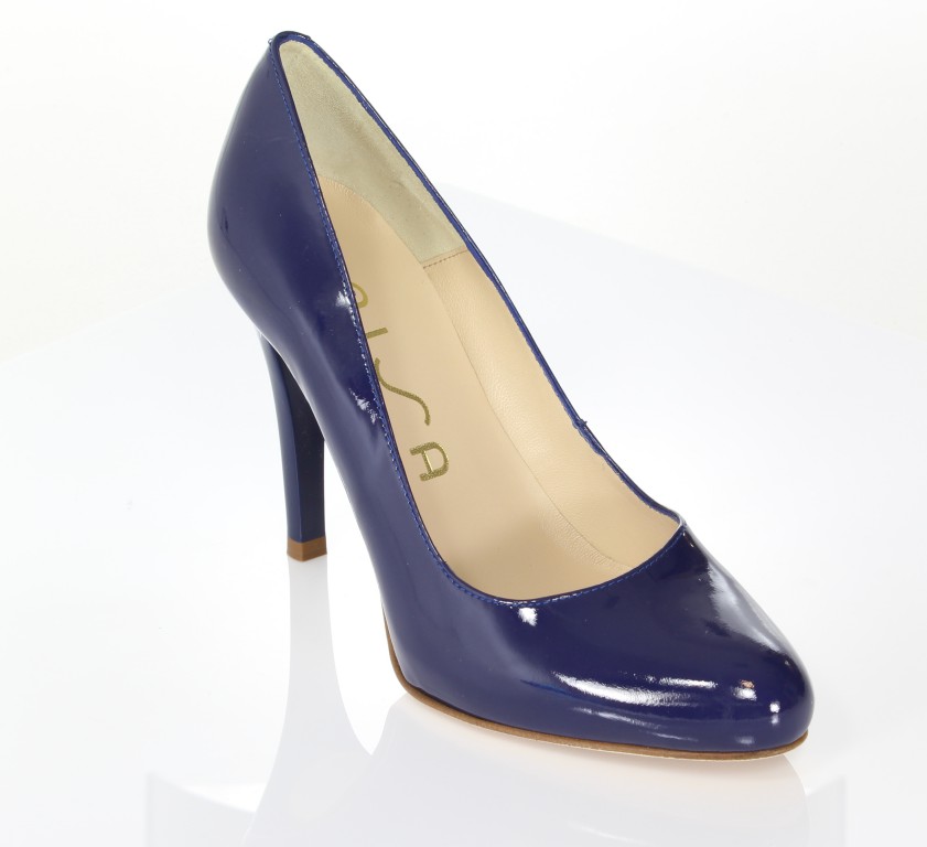 Unisa Czółenka Patric-Pa Deep Blue Patent 