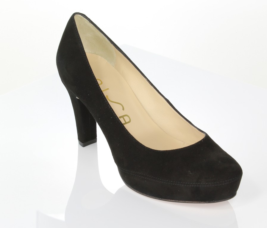 Unisa Czółenka Numar-14-Ks Black Kid Suede 