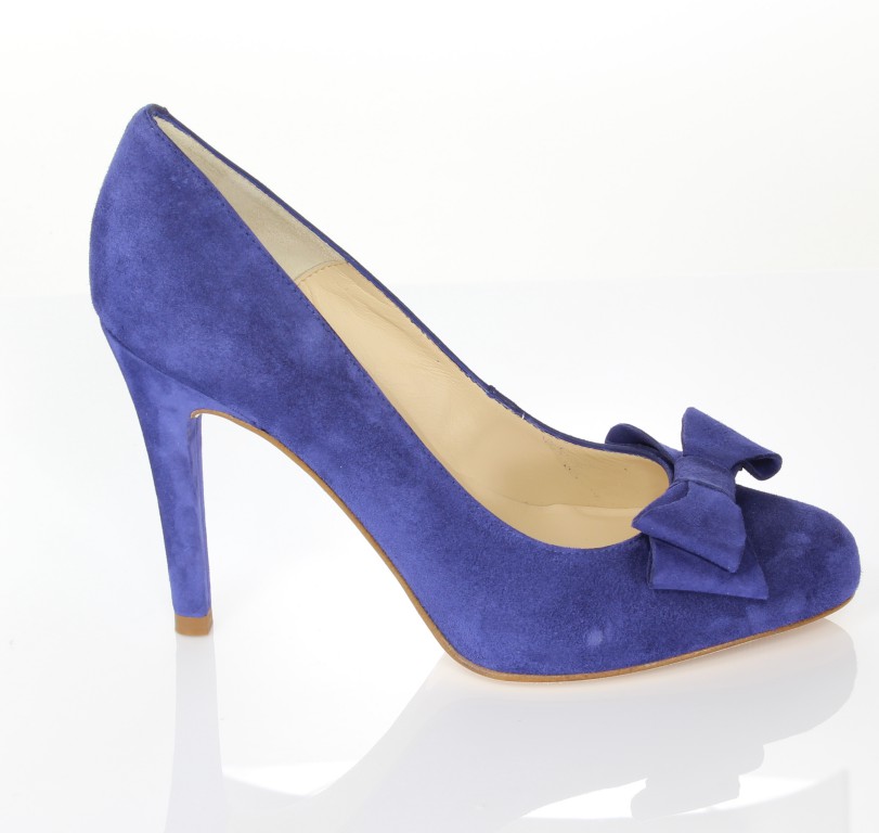 Unisa Czółenka Peyon-Ks Deep Blue Kid Suede 