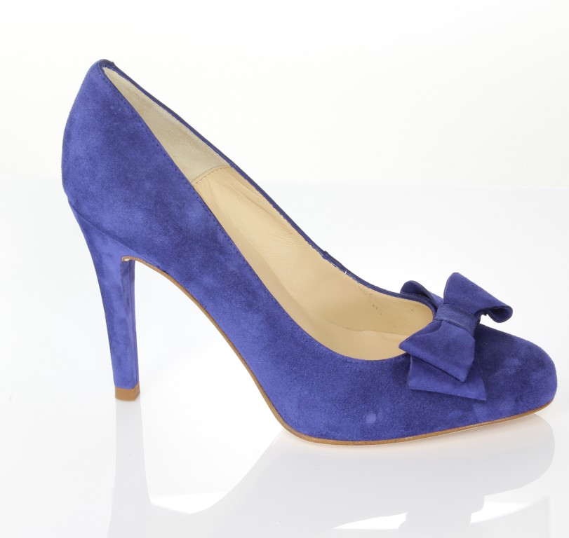 Unisa Czółenka Peyon-Ks Deep Blue Kid Suede 
