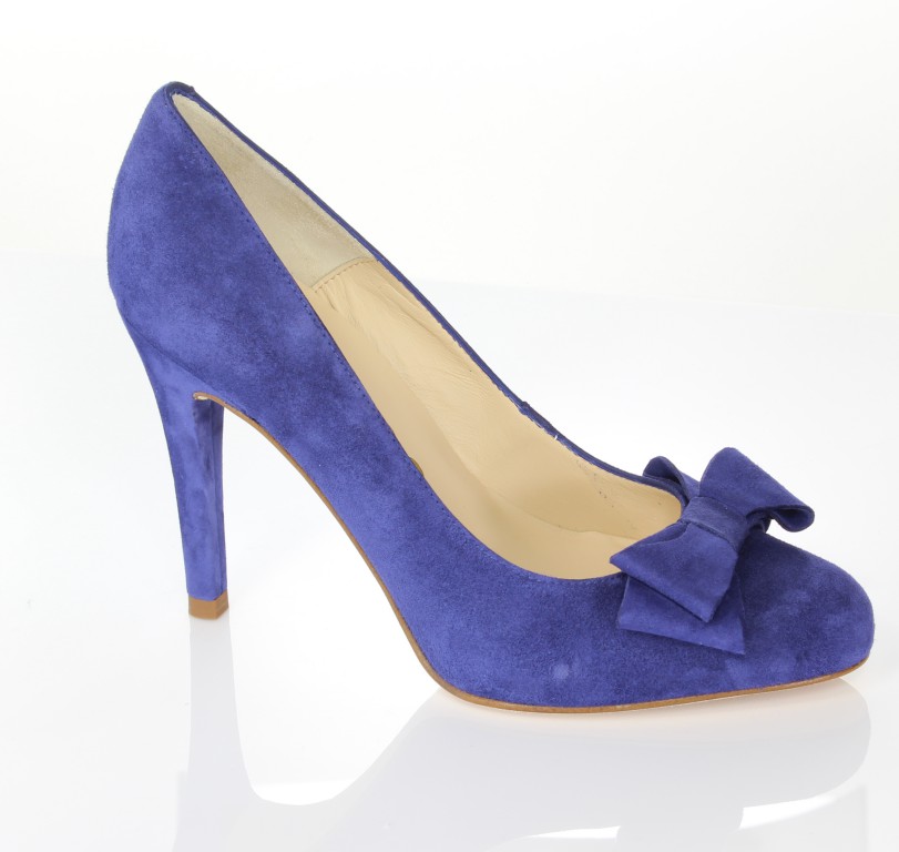 Unisa Czółenka Peyon-Ks Deep Blue Kid Suede 