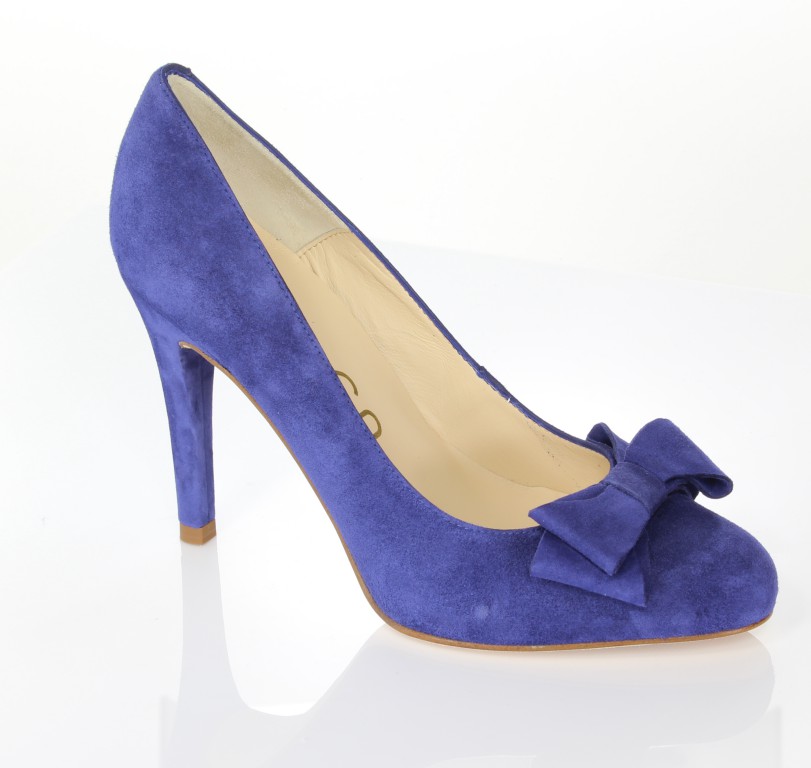 Unisa Czółenka Peyon-Ks Deep Blue Kid Suede 