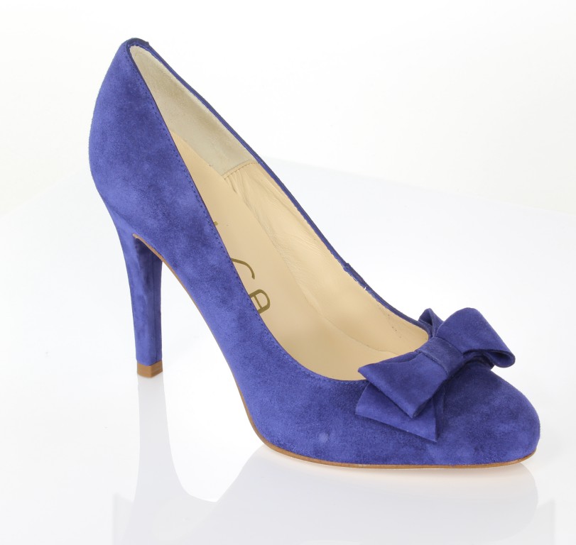 Unisa Czółenka Peyon-Ks Deep Blue Kid Suede 