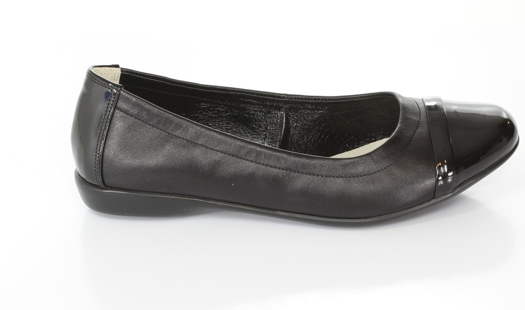 Carsona Baleriny Damskie 139 Comfort Czarny+Czarny Lakier