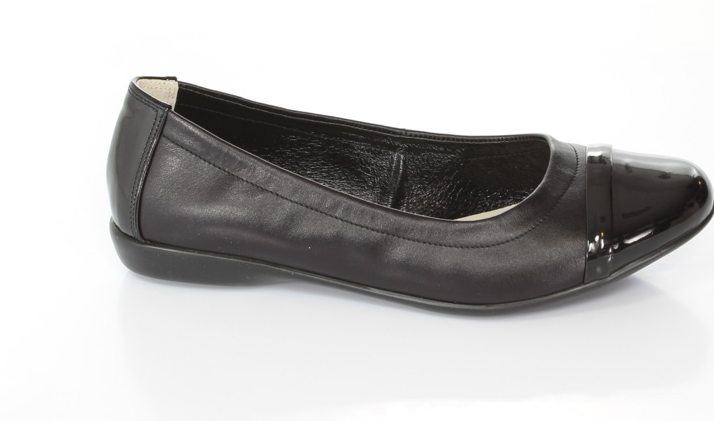 Carsona Baleriny Damskie 139 Comfort Czarny+Czarny Lakier