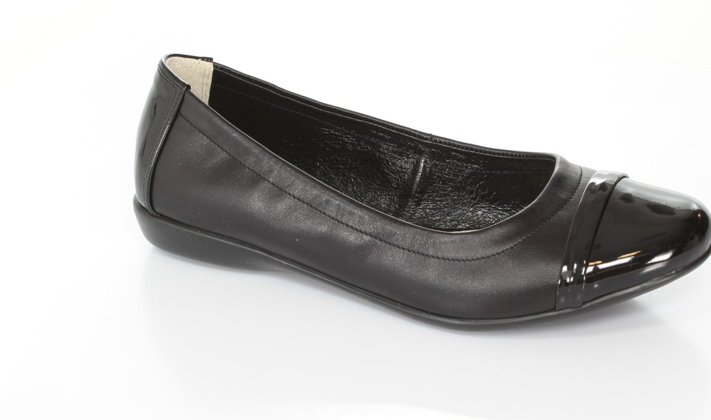 Carsona Baleriny Damskie 139 Comfort Czarny+Czarny Lakier