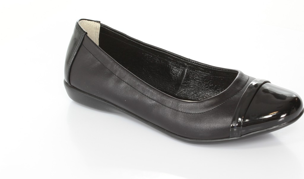 Carsona Baleriny Damskie 139 Comfort Czarny+Czarny Lakier