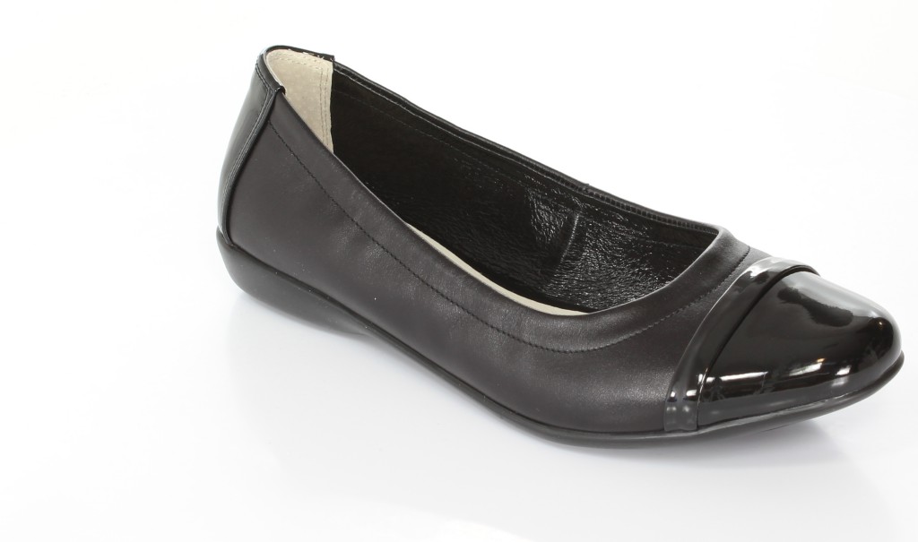 Carsona Baleriny Damskie 139 Comfort Czarny+Czarny Lakier