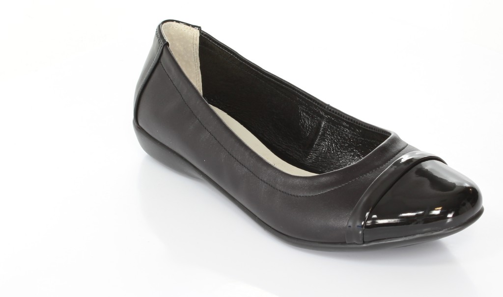 Carsona Baleriny Damskie 139 Comfort Czarny+Czarny Lakier