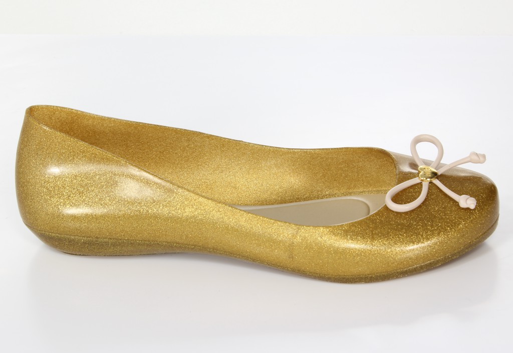 Mel Baleriny 03664 Clear/Glitter Gold