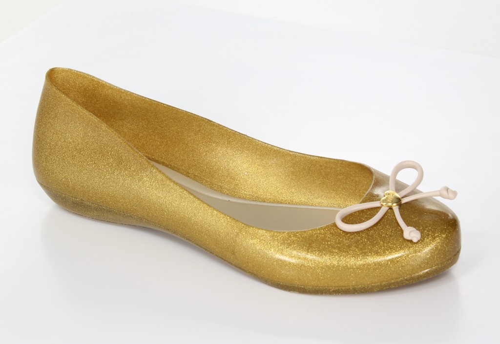 Mel Baleriny 03664 Clear/Glitter Gold