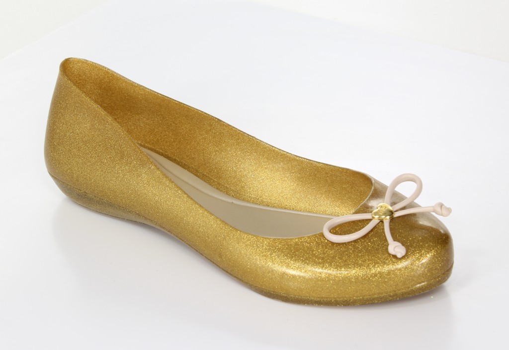 Mel Baleriny 03664 Clear/Glitter Gold