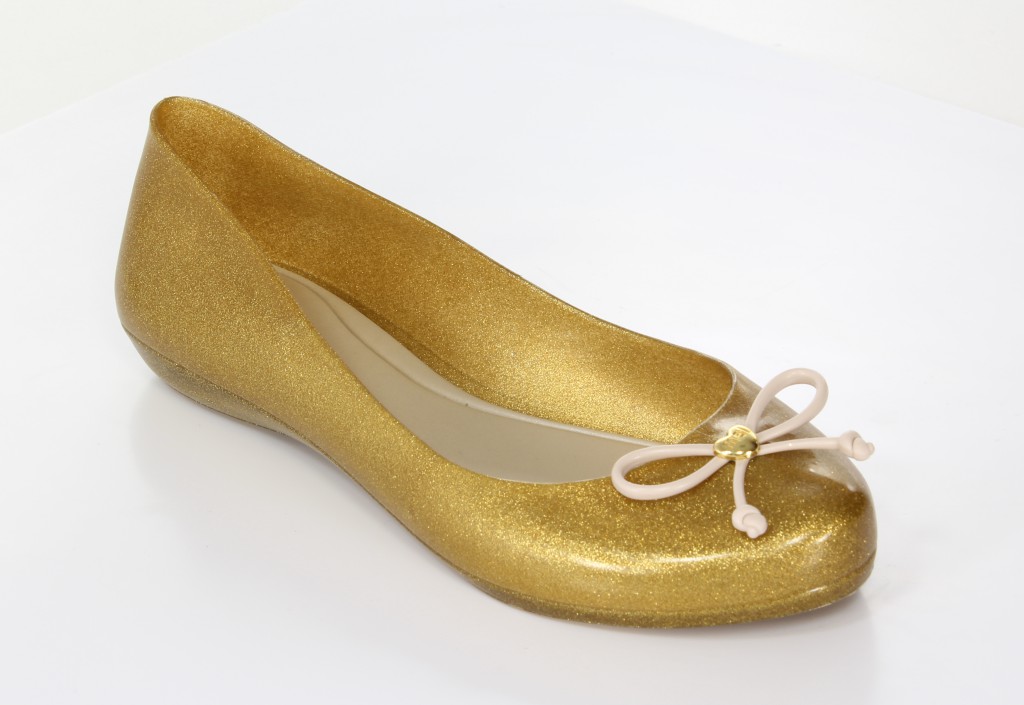 Mel Baleriny 03664 Clear/Glitter Gold