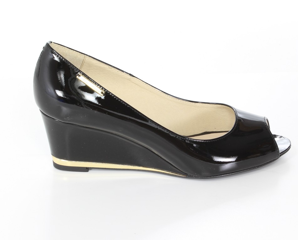 Mario Bolucci Czółenka 1405-YR02 Czarny-Lakier 