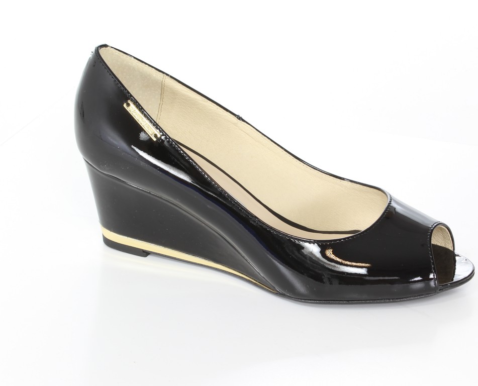 Mario Bolucci Czółenka 1405-YR02 Czarny-Lakier 