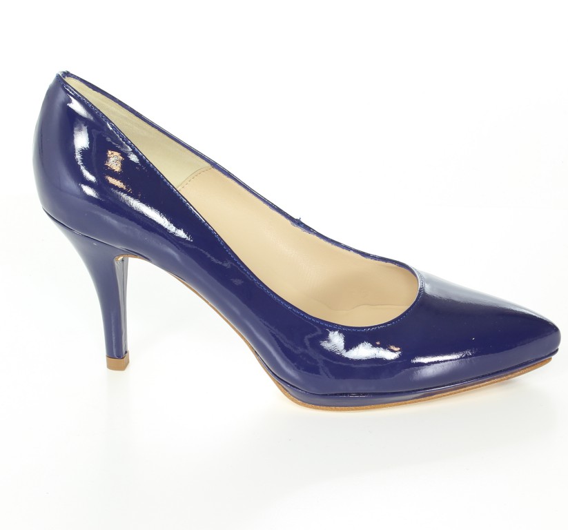 Unisa Czółenka Pepas-Pa Deep Blue Patent 