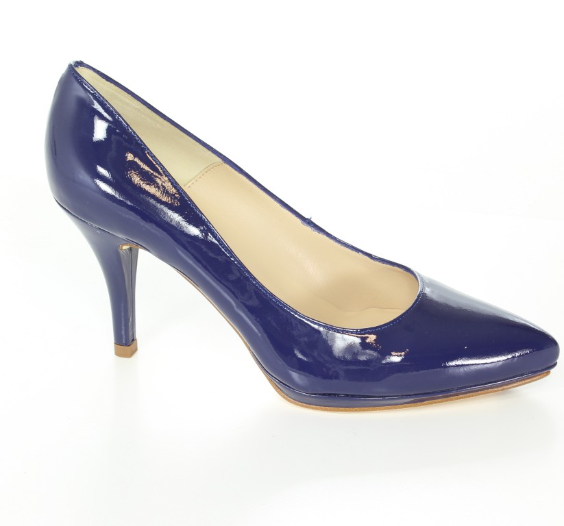 Unisa Czółenka Pepas-Pa Deep Blue Patent 