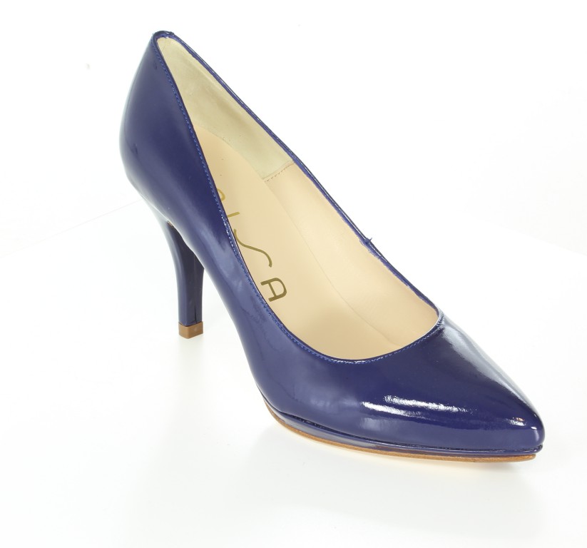 Unisa Czółenka Pepas-Pa Deep Blue Patent 