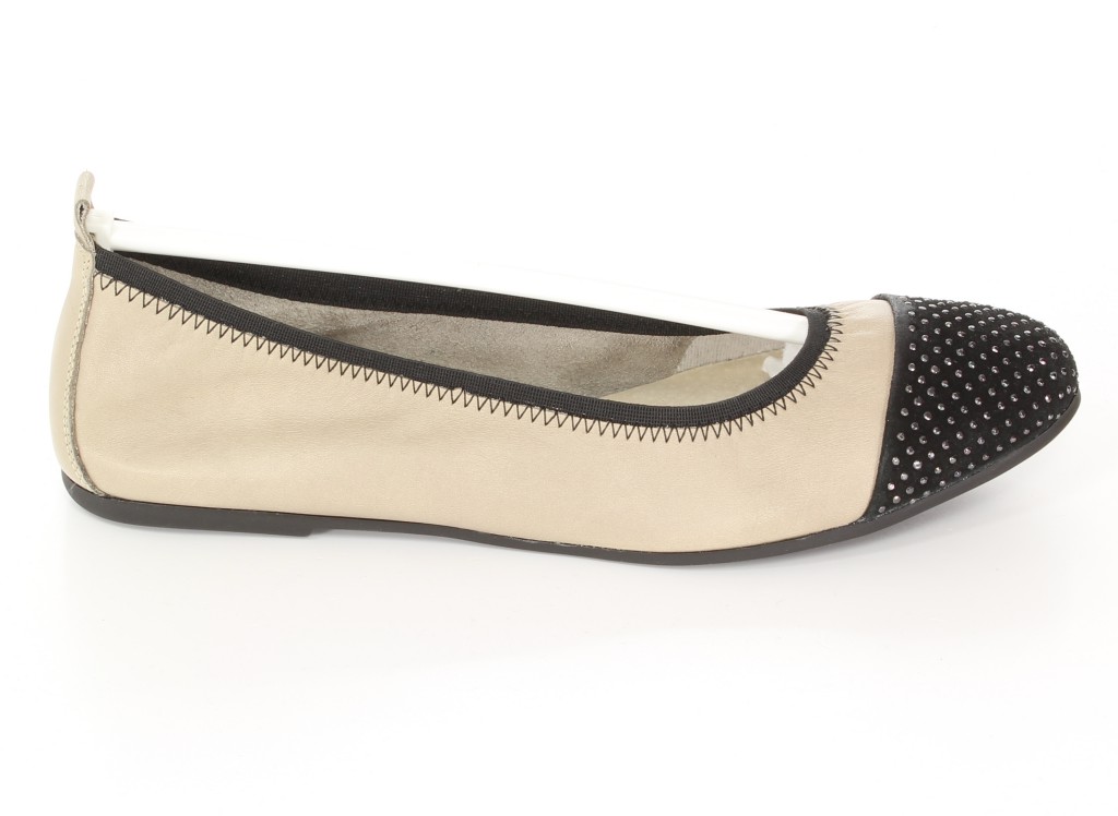 Mr.Tops Baleriny 1805 Taupe/Nero 